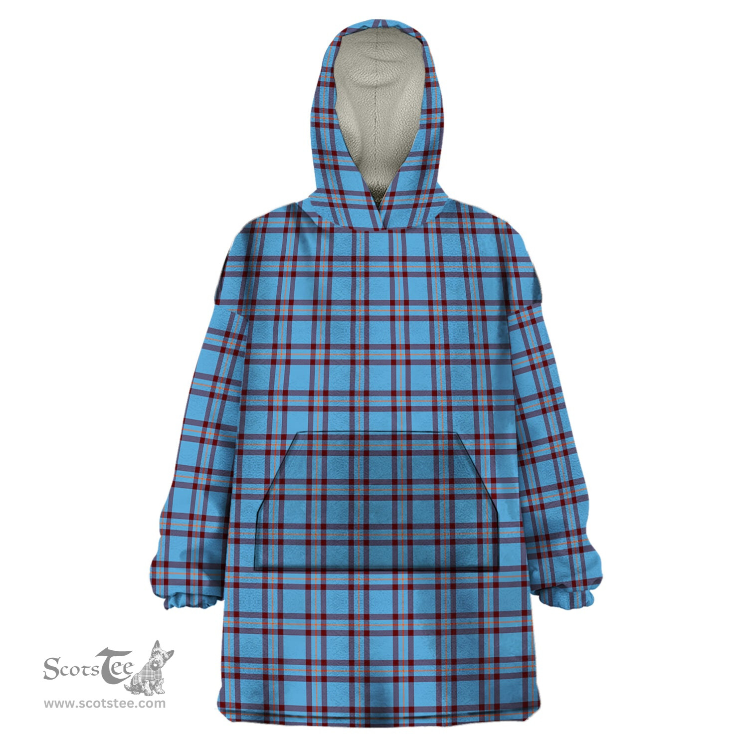 Scottish Elliot Ancient Clan Tartan Snuggie Hoodie Plaid Wearable Blanket Hoodie