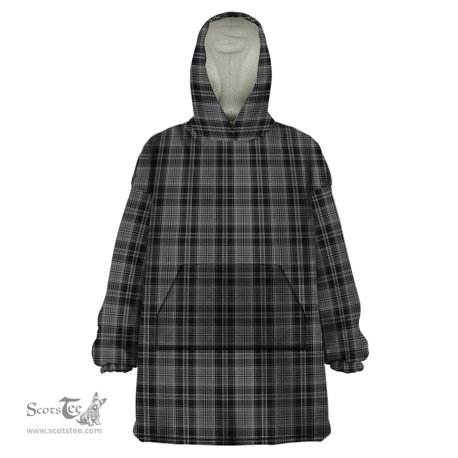 Scottish Drummond Grey Clan Tartan Snuggie Hoodie Plaid Wearable Blanket Hoodie