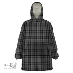 Scottish Drummond Grey Clan Tartan Snuggie Hoodie Plaid Wearable Blanket Hoodie