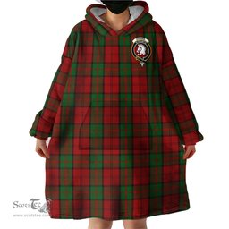 Scottish Dunbar Clan Family Crest Tartan Snuggie Hoodie Plaid Wearable Blanket Hoodie