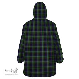 Scottish Clerke of Ulva Clan Tartan Snuggie Hoodie Plaid Wearable Blanket Hoodie