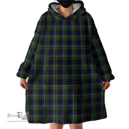 Scottish Clerke of Ulva Clan Tartan Snuggie Hoodie Plaid Wearable Blanket Hoodie