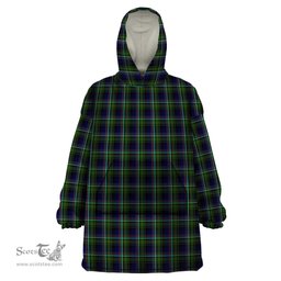 Scottish Clerke of Ulva Clan Tartan Snuggie Hoodie Plaid Wearable Blanket Hoodie