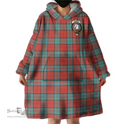 Scottish Dunbar Ancient Clan Family Crest Tartan Snuggie Hoodie Plaid Wearable Blanket Hoodie
