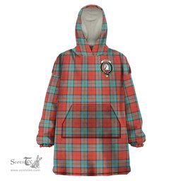 Scottish Dunbar Ancient Clan Family Crest Tartan Snuggie Hoodie Plaid Wearable Blanket Hoodie