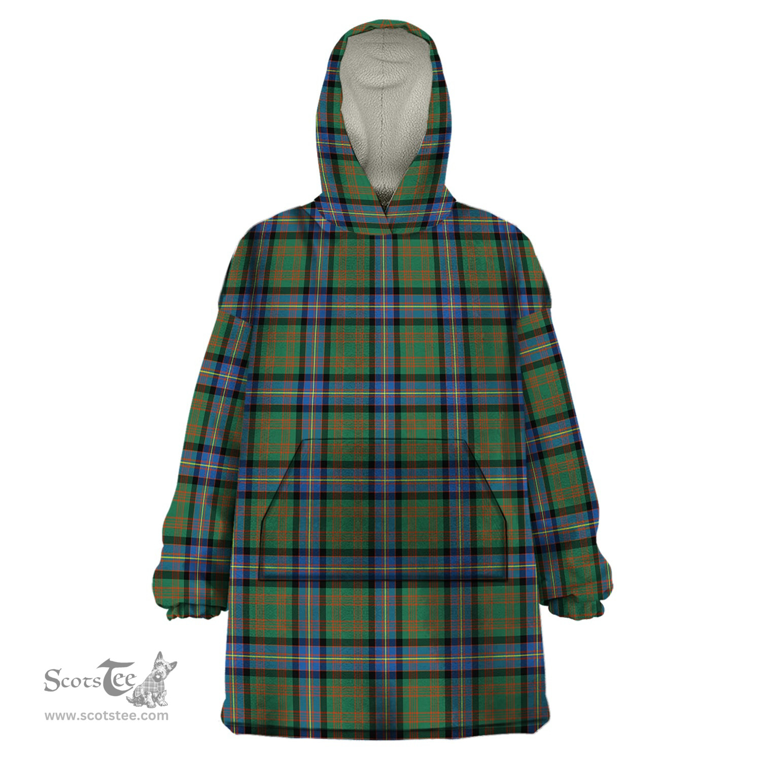 Scottish Cochrane Ancient Clan Tartan Snuggie Hoodie Plaid Wearable Blanket Hoodie
