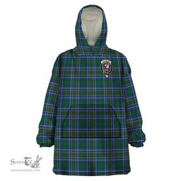 Scottish Cockburn Ancient Clan Family Crest Tartan Snuggie Hoodie Plaid Wearable Blanket Hoodie