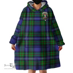 Scottish Donnachaidh Clan Family Crest Tartan Snuggie Hoodie Plaid Wearable Blanket Hoodie