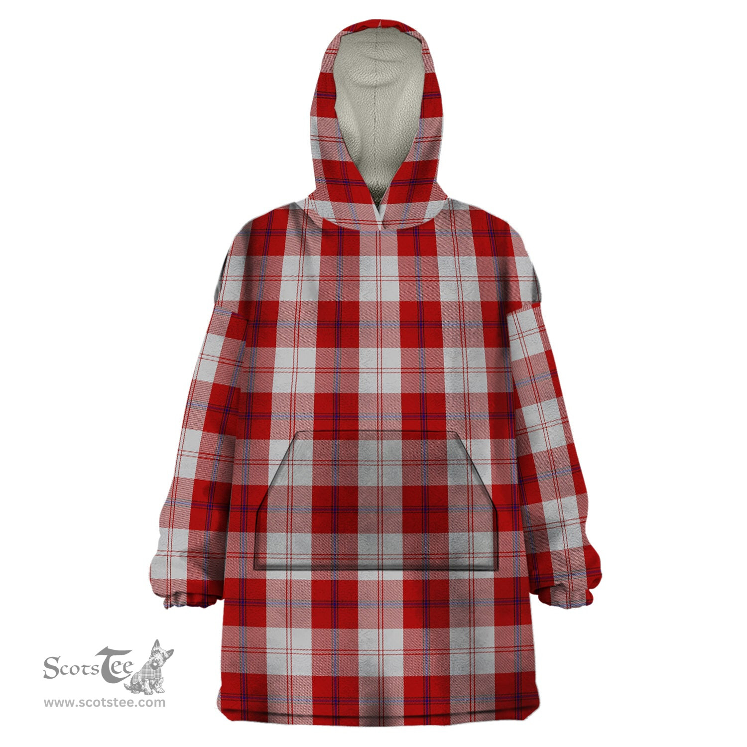 Scottish Cunningham Dress Clan Tartan Snuggie Hoodie Plaid Wearable Blanket Hoodie