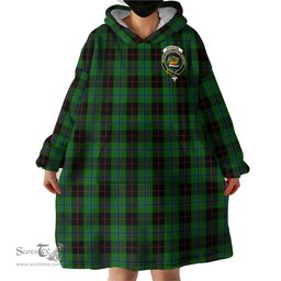 Scottish Douglas Black Clan Family Crest Tartan Snuggie Hoodie Plaid Wearable Blanket Hoodie