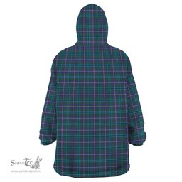 Scottish Douglas Modern Clan Family Crest Tartan Snuggie Hoodie Plaid Wearable Blanket Hoodie