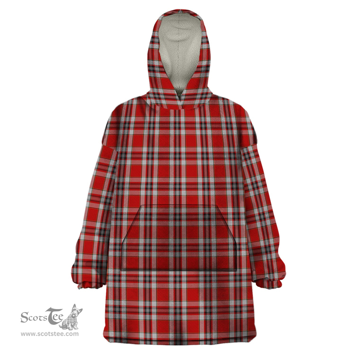 Scottish Drummond of Perth Dress Clan Tartan Snuggie Hoodie Plaid Wearable Blanket Hoodie