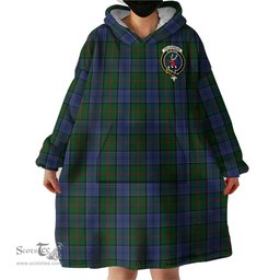 Scottish Colquhoun Clan Family Crest Tartan Snuggie Hoodie Plaid Wearable Blanket Hoodie