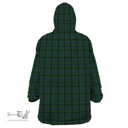 Scottish Davidson Clan Family Crest Tartan Snuggie Hoodie Plaid Wearable Blanket Hoodie