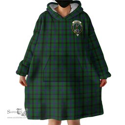 Scottish Davidson Clan Family Crest Tartan Snuggie Hoodie Plaid Wearable Blanket Hoodie