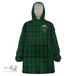 Scottish Davidson Clan Family Crest Tartan Snuggie Hoodie Plaid Wearable Blanket Hoodie