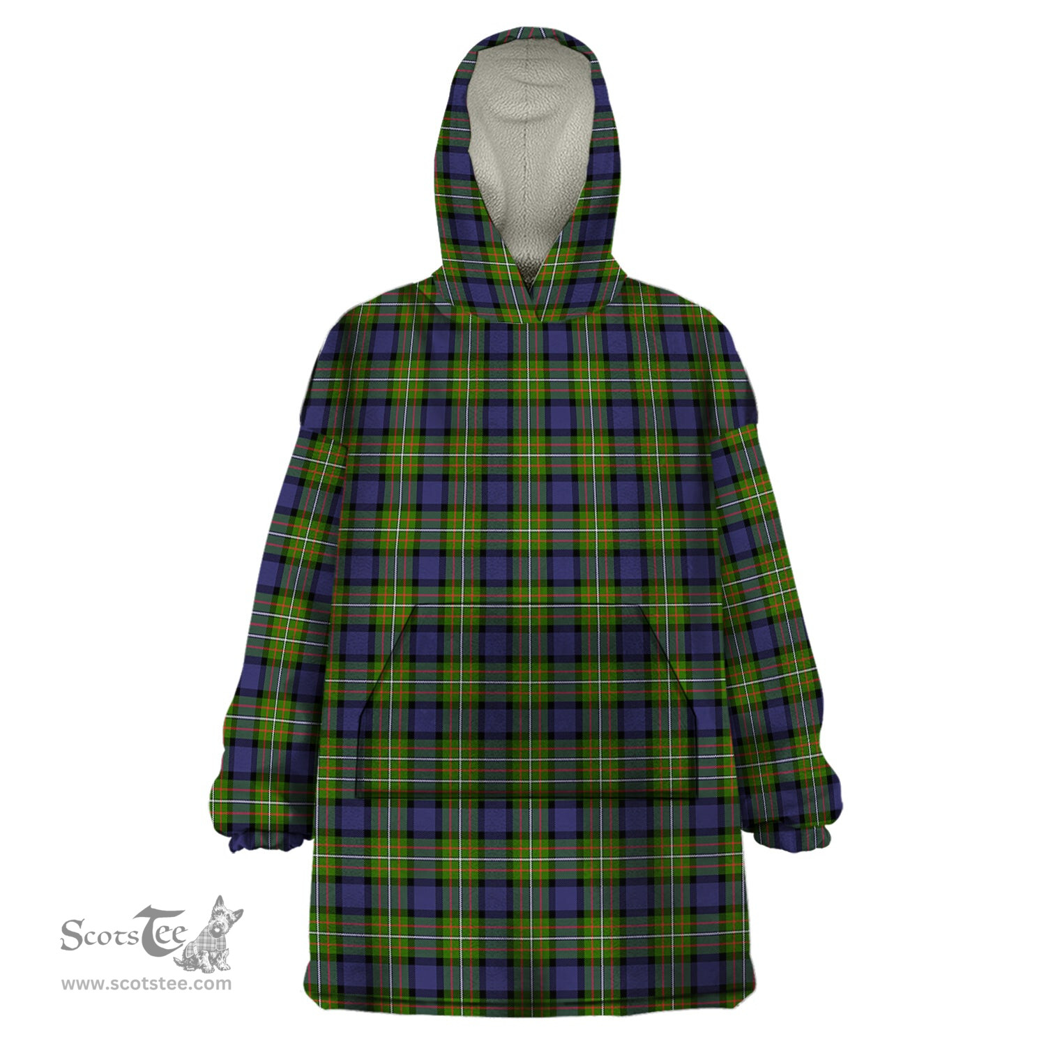 Scottish Ferguson Modern Clan Tartan Snuggie Hoodie Plaid Wearable Blanket Hoodie