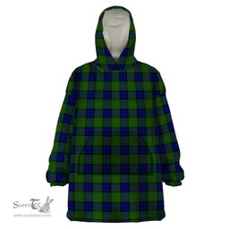 Scottish Dundas Modern Clan Tartan Snuggie Hoodie Plaid Wearable Blanket Hoodie
