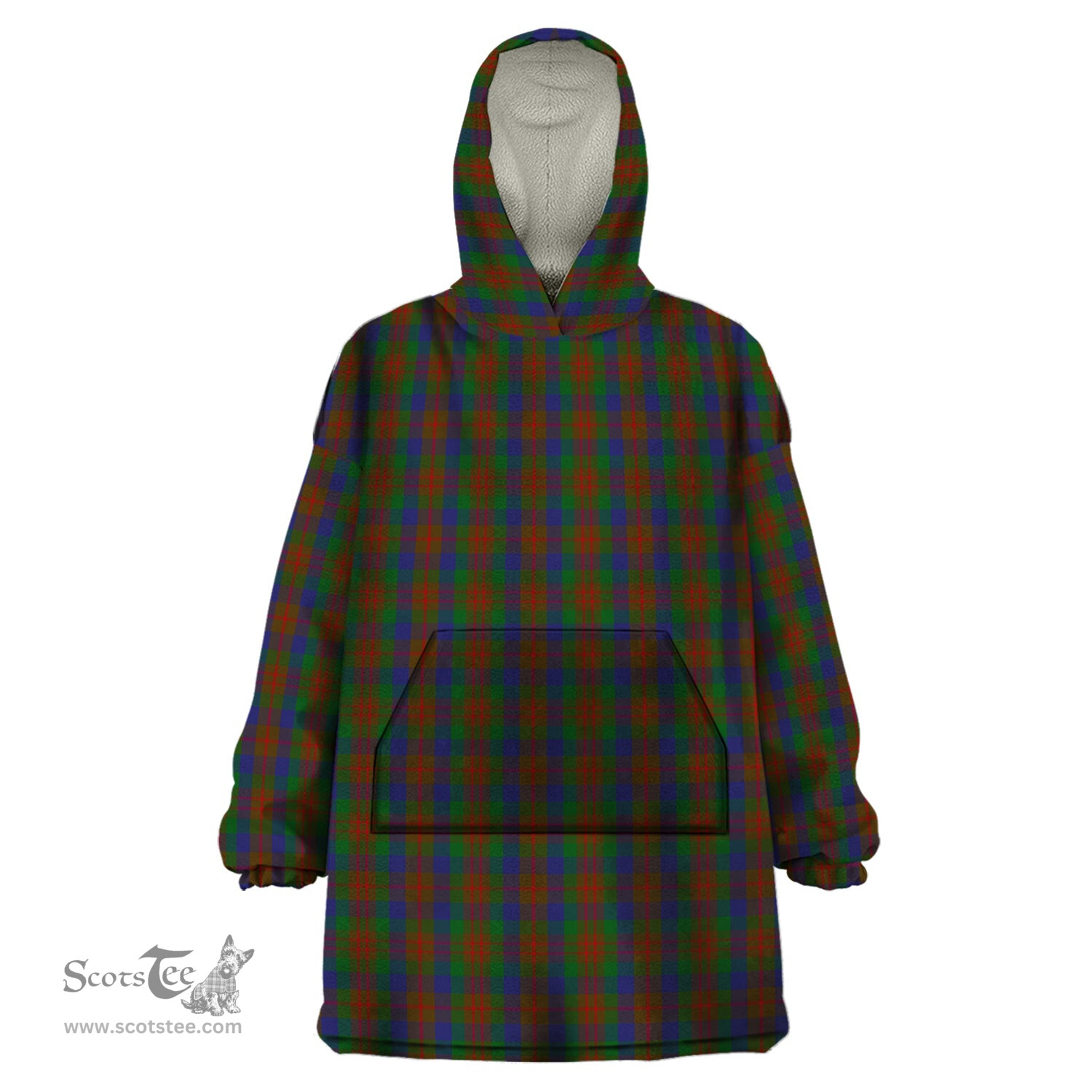 Scottish Dorward Dogwood Clan Tartan Snuggie Hoodie Plaid Wearable Blanket Hoodie