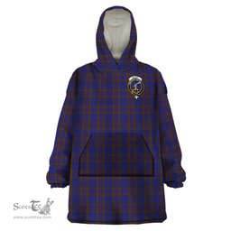 Scottish Elliot Clan Family Crest Tartan Snuggie Hoodie Plaid Wearable Blanket Hoodie