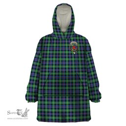Scottish Farquharson Ancient Clan Family Crest Tartan Snuggie Hoodie Plaid Wearable Blanket Hoodie