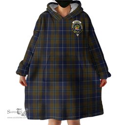 Scottish Douglas Brown Clan Family Crest Tartan Snuggie Hoodie Plaid Wearable Blanket Hoodie