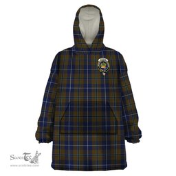 Scottish Douglas Brown Clan Family Crest Tartan Snuggie Hoodie Plaid Wearable Blanket Hoodie