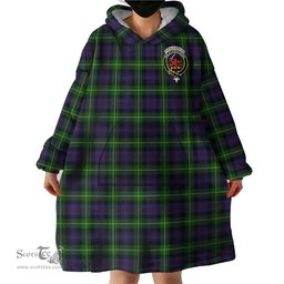 Scottish Farquharson Clan Family Crest Tartan Snuggie Hoodie Plaid Wearable Blanket Hoodie