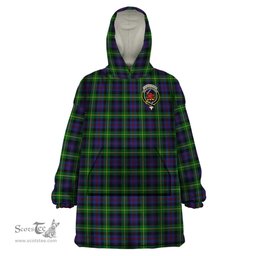 Scottish Farquharson Clan Family Crest Tartan Snuggie Hoodie Plaid Wearable Blanket Hoodie