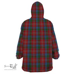 Scottish Fitzgerald Red Clan Tartan Snuggie Hoodie Plaid Wearable Blanket Hoodie