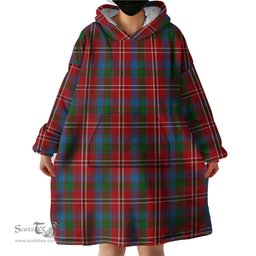 Scottish Fitzgerald Red Clan Tartan Snuggie Hoodie Plaid Wearable Blanket Hoodie