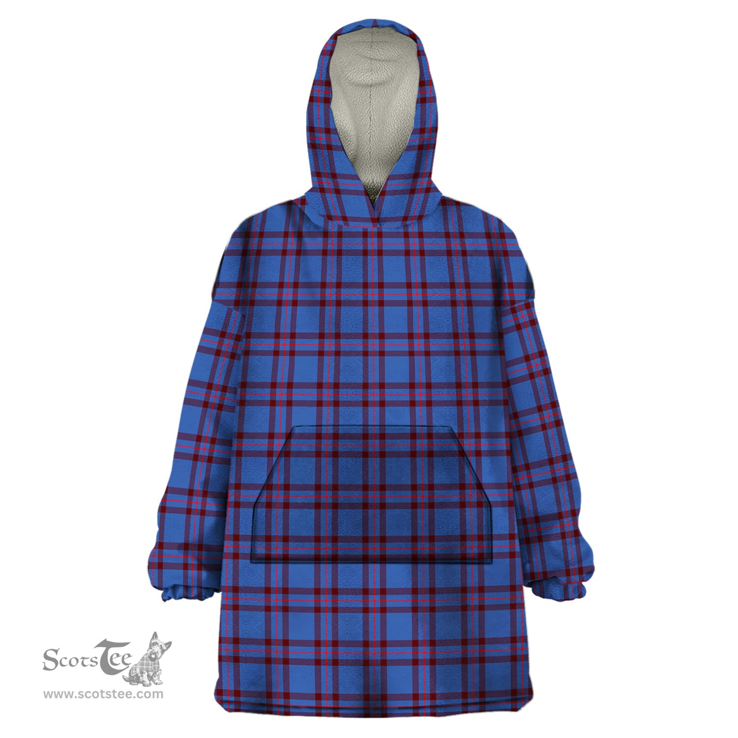 Scottish Elliot Modern Clan Tartan Snuggie Hoodie Plaid Wearable Blanket Hoodie
