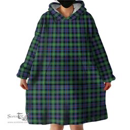 Scottish Farquharson Ancient Clan Tartan Snuggie Hoodie Plaid Wearable Blanket Hoodie