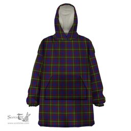 Scottish Durie Clan Tartan Snuggie Hoodie Plaid Wearable Blanket Hoodie