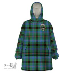 Scottish Davidson Ancient Clan Family Crest Tartan Snuggie Hoodie Plaid Wearable Blanket Hoodie