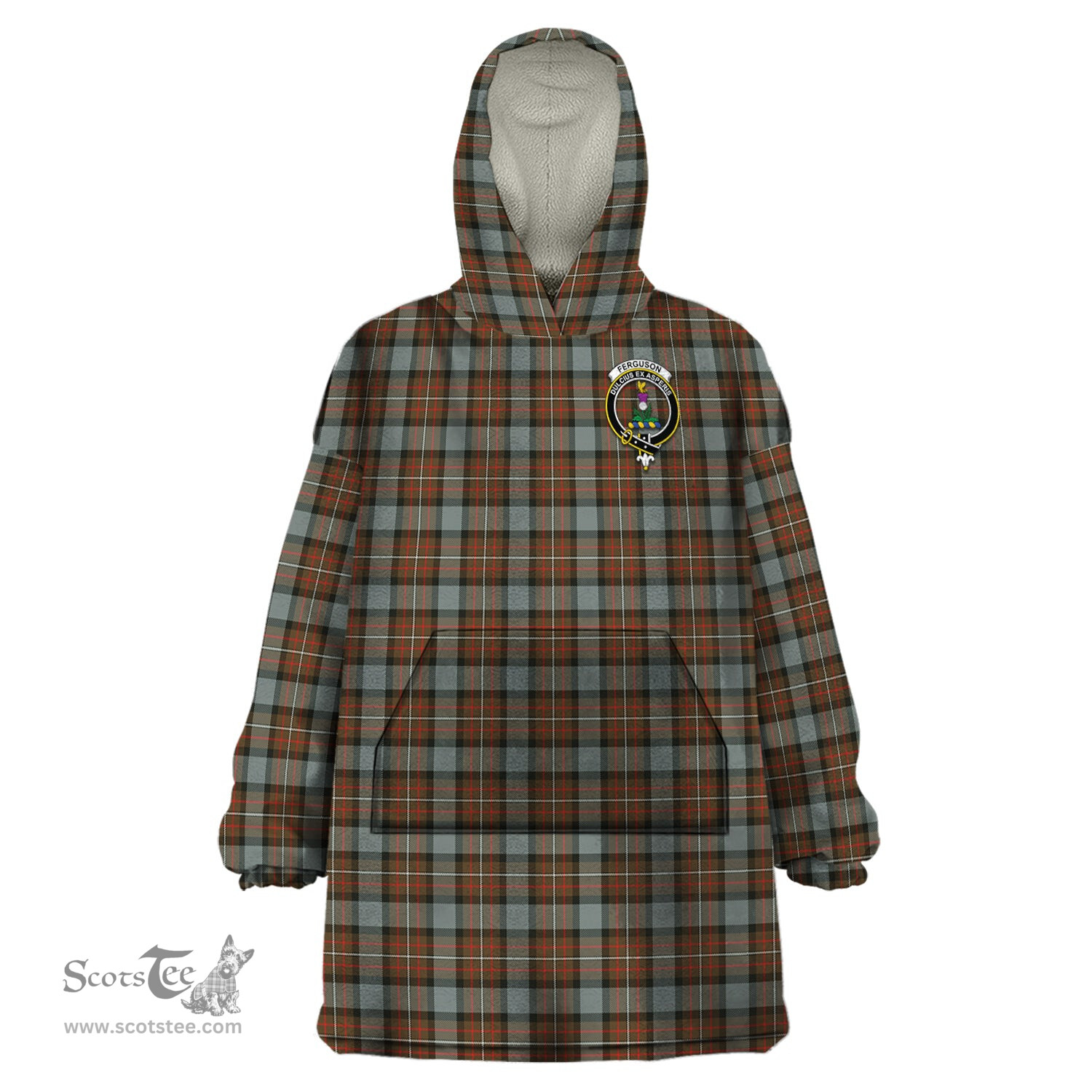 Scottish Ferguson Weathered Clan Family Crest Tartan Snuggie Hoodie Plaid Wearable Blanket Hoodie
