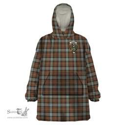 Scottish Ferguson Weathered Clan Family Crest Tartan Snuggie Hoodie Plaid Wearable Blanket Hoodie