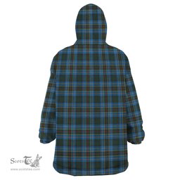 Scottish Cockburn Modern Clan Tartan Snuggie Hoodie Plaid Wearable Blanket Hoodie