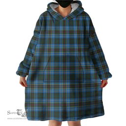 Scottish Cockburn Modern Clan Tartan Snuggie Hoodie Plaid Wearable Blanket Hoodie