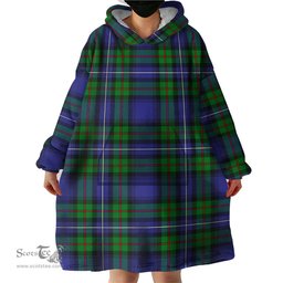 Scottish Donnachaidh Clan Tartan Snuggie Hoodie Plaid Wearable Blanket Hoodie