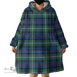 Scottish Davidson of Tulloch Clan Tartan Snuggie Hoodie Plaid Wearable Blanket Hoodie