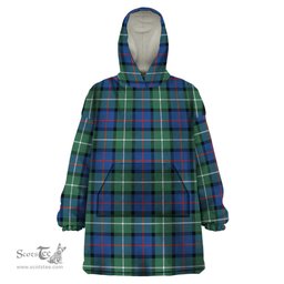 Scottish Davidson of Tulloch Clan Tartan Snuggie Hoodie Plaid Wearable Blanket Hoodie