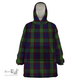 Scottish Cunningham Hunting Clan Tartan Snuggie Hoodie Plaid Wearable Blanket Hoodie