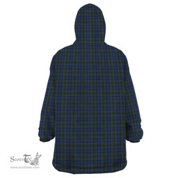 Scottish Cockburn Blue Clan Family Crest Tartan Snuggie Hoodie Plaid Wearable Blanket Hoodie