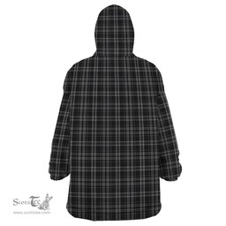 Scottish Clergy Grey Clan Tartan Snuggie Hoodie Plaid Wearable Blanket Hoodie