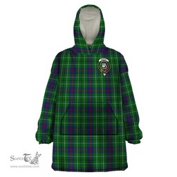 Scottish Duncan Clan Family Crest Tartan Snuggie Hoodie Plaid Wearable Blanket Hoodie