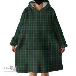 Scottish Cockburn Clan Tartan Snuggie Hoodie Plaid Wearable Blanket Hoodie