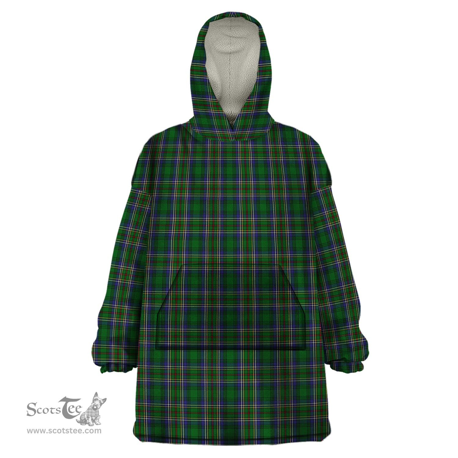 Scottish Cockburn Clan Tartan Snuggie Hoodie Plaid Wearable Blanket Hoodie