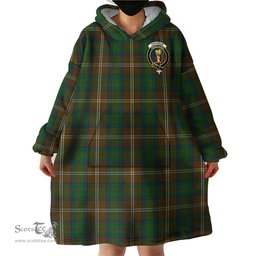 Scottish Chisholm Hunting Clan Family Crest Tartan Snuggie Hoodie Plaid Wearable Blanket Hoodie