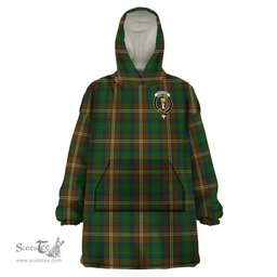 Scottish Chisholm Hunting Clan Family Crest Tartan Snuggie Hoodie Plaid Wearable Blanket Hoodie